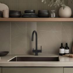 Quadri Leichester Kuchynská batéria Čierna 3-cestná s prídavným pripojením na filtrovanú vodu 1208967671