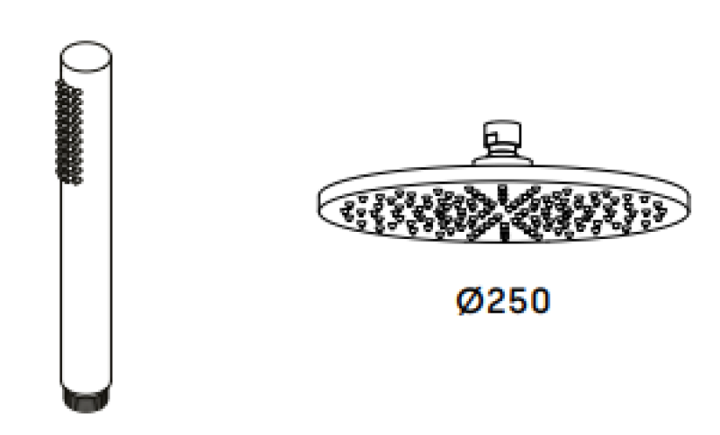Waterevolution Flow termostatická sprchová kombinácia s dažďovou sprchou PVD Gun Metal 250 mm T141TN25GME
