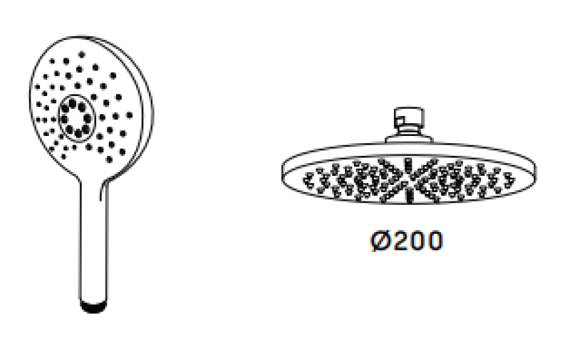 Waterevolution Flow termostatická sprchová kombinácia s dažďovou sprchou PVD kartáčovaná meď 200mm okrúhla T141TNRCPE