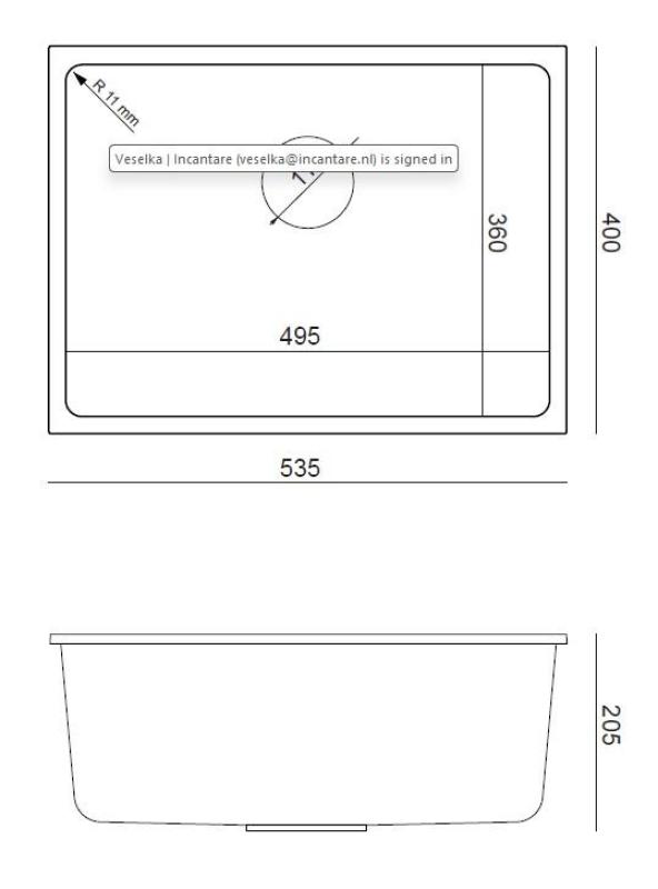 Quadri Elston Sivý Žulový Podstavný Drez 495x360mm s Nerezovou Zátkou 1208967773