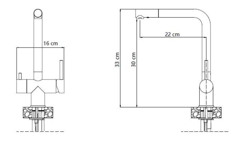 Quadri Ellesmere Kuchynská batéria Čierna 3-cestná s prídavným pripojením na filtrovanú vodu 1208967780