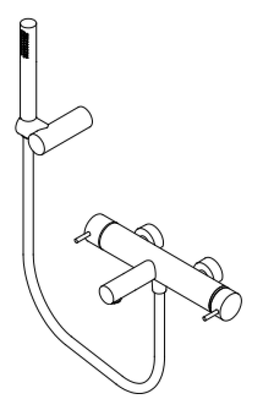 Waterevolution Flow dvojcestná sprchová batéria s ručnou sprchou čierna T130NPR