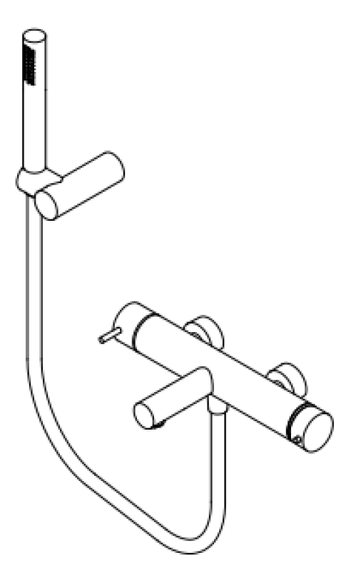 Waterevolution Flow dvojcestná termostatická sprchová batéria s ručnou sprchou chróm T130TN01