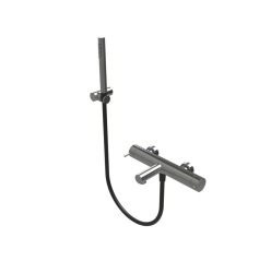 Waterevolution Flow termostatická dvojcestná sprchová batéria s ručnou sprchou Gun Metal T130TNWGM