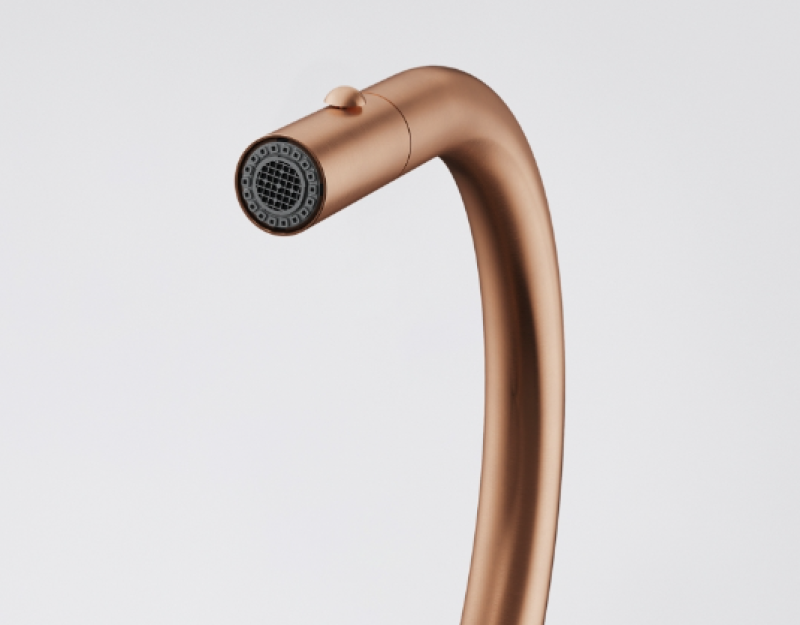 Franke Mythos Masterpiece Kuchynská batéria Meď s J-výtokom a Vytiahnuteľnou Sprchovou Hlavicou - 115.0711.557