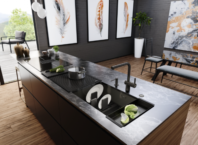 Franke Mythos Masterpiece BXM 210.68 Veľký Gun Metal Drez PVD Antracit 685x410mm Plochá montáž a Podmontáž - 127.0676.885