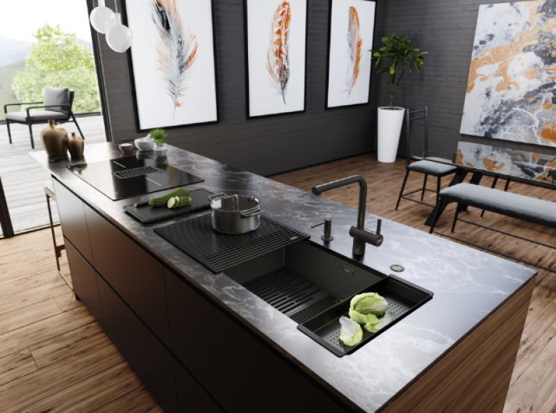 Franke Mythos Masterpiece BXM 210.68 Veľký Gun Metal Drez PVD Antracit 685x410mm Plochá montáž a Podmontáž - 127.0676.885