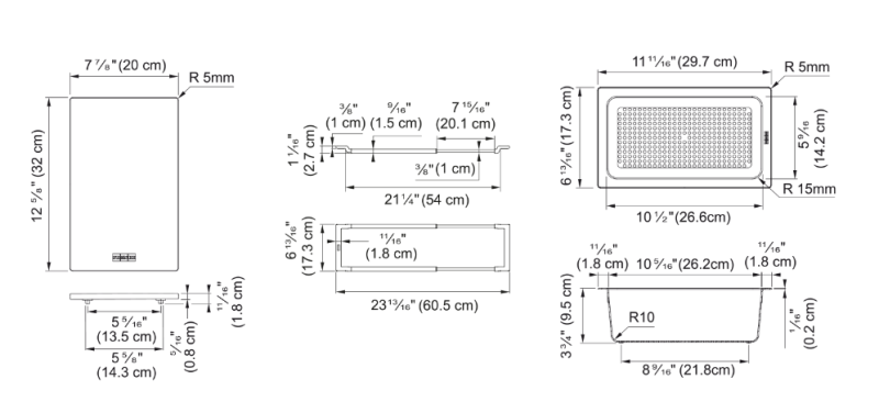 Franke Univerzálna Sada Príslušenstva All-In Set 1 - Doska na krájanie, Plastová Vložka a Teleskopický Mostík 112.0655.481
