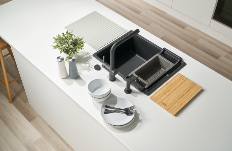 Franke Univerzálna Sada Príslušenstva All-In Set 3 - Doska na krájanie, Plastová vložka, Odkvapkávač a Teleskopický mostík 112.0655.483