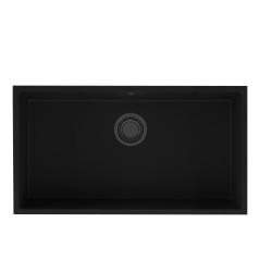 GraniteMy Universal Veľký Čierny Žulový Drez 74x40 cm s gunmetal zátkou - 1208967896