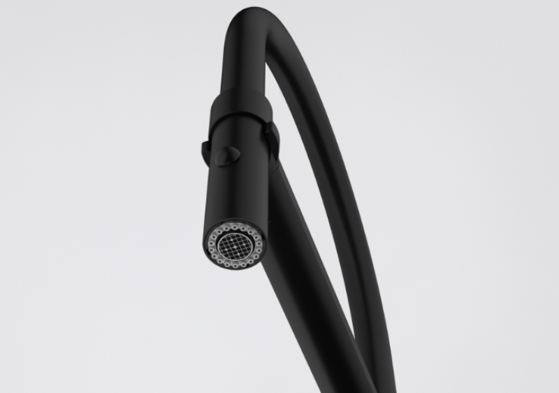 Franke Icon Jednopáková Kuchynská Batéria s Flexibilnou Ručnou Sprchou, Čierna 115.0690.598