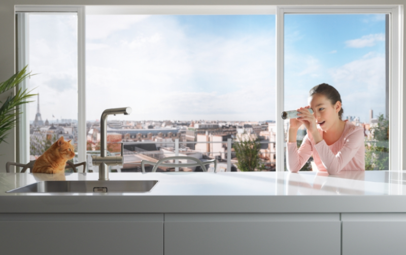 Franke Active Twist Jednopáková Batéria Nerez s Vytiahnuteľnou Hubicou a Integrovaným Ovládaním Odpadu 115.0653.505