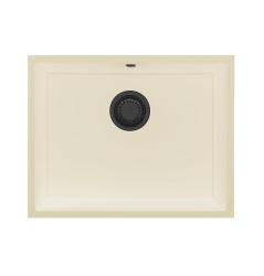 GraniteMy Univerzálny granitový béžový pieskový drez 55x40 cm na montáž pod dosku a do dosky s gun metal zátkou 1208968016