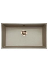 GraniteMy Universal granitový béžový pieskový drez 74x40 cm na montáž pod pult a do pultu s medenou zátkou 1208968019