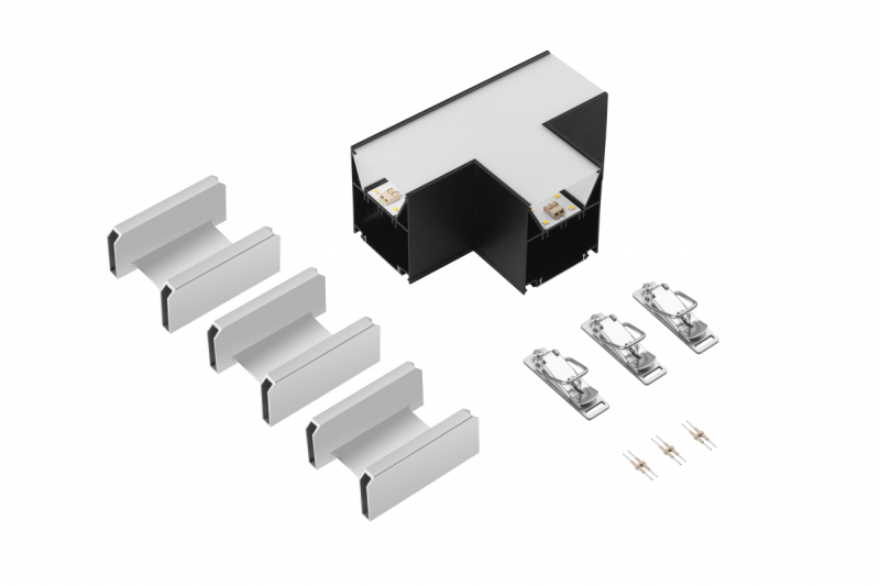 VINEA T-konektor, LED, čierna