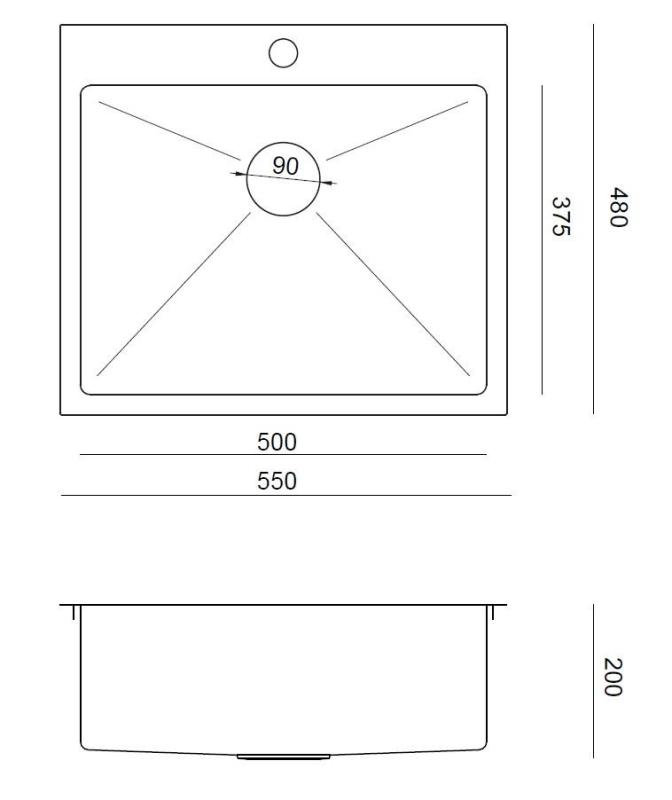 Aquadesign Clara Umývadlo Meď 55x48cm Nadstavbové alebo Vstavané s Otvormi pre Batériu a Medenou Zátkou - 1208969505