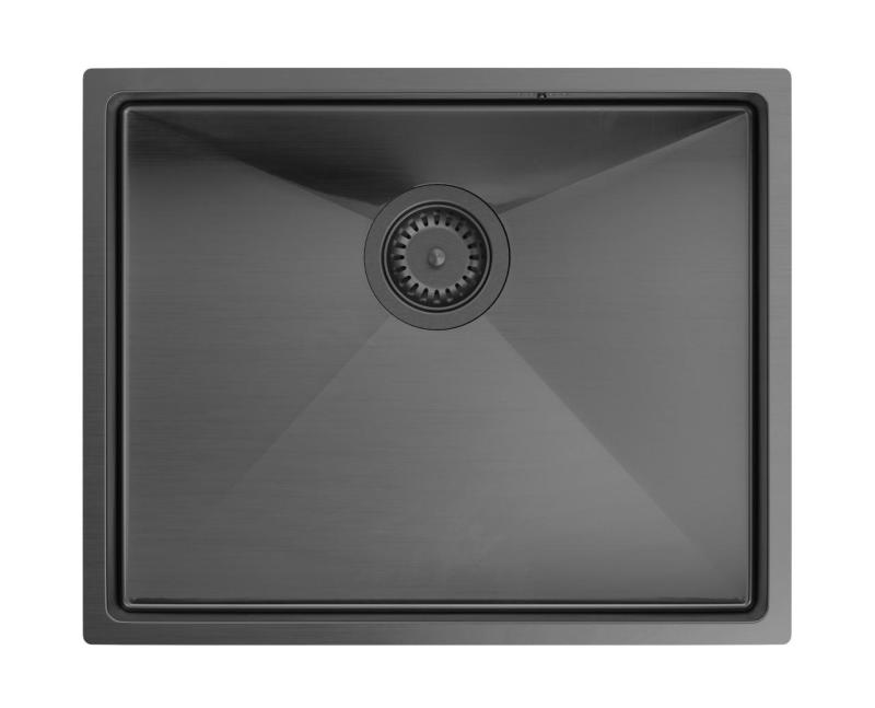 Aquadesign Zara Drez Gun Metal 54x44cm Zabudovanie, Vložné a Nadzemné s Gun Metal Zátkou - 1208969511