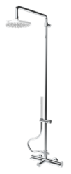 Waterevolution Flow trojcestná sprchová batéria s hlavovou sprchou s priemerom 250 mm a okrúhlou ručnou sprchou Biela T131NR25BR.