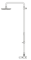 Waterevolution Flow trojcestná sprchová batéria s hlavovou sprchou s priemerom 250 mm a okrúhlou ručnou sprchou Mosadz T131NR25LE.