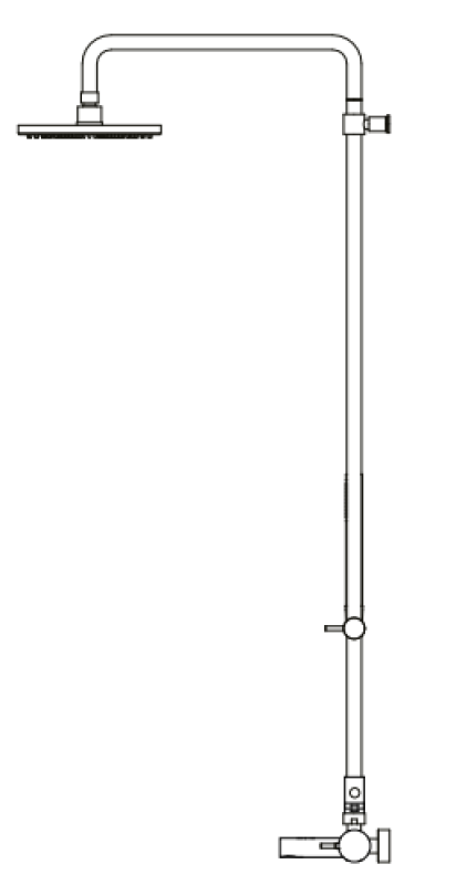 Waterevolution Flow trojcestná sprchová batéria s hlavovou sprchou s priemerom 250 mm a okrúhlou ručnou sprchou meď T131NR25CPE