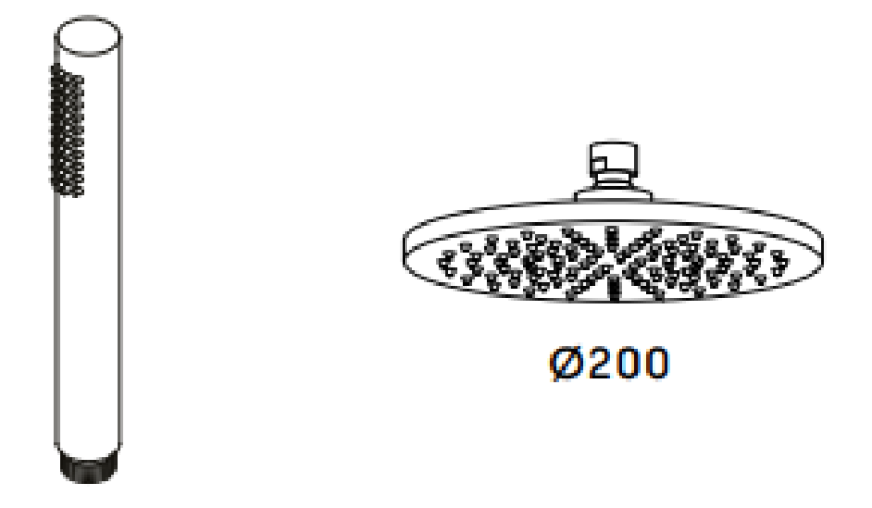 Waterevolution Flow termostatická trojcestná sprchová batéria s ručnou a hlavovou sprchou svetlo zlatá T131TNWGE