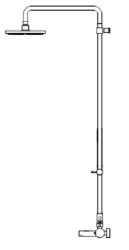 Waterevolution Flow termostatická trojcestná sprchová batéria s ručnou a hlavovou sprchou, svetlo zlatá, 250 mm, T131TN25WGE.