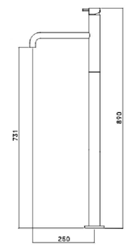 Waterevolution Flow voľne stojaca vaňová batéria svetlé zlato T134WGE
