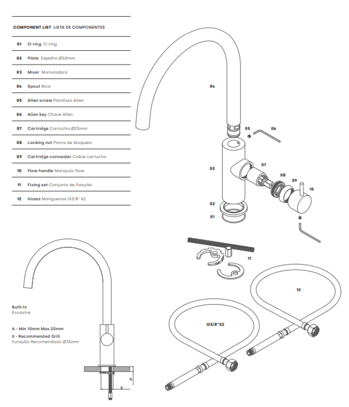 Waterevolution Flow kuchynská batéria s otočným okrúhlym výtokom RVS T158UIE