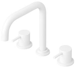 Waterevolution Flow 3-otvorová kuchynská batéria s otočným výtokom a pripojením na filtrovanú vodu, biela T152HBR.