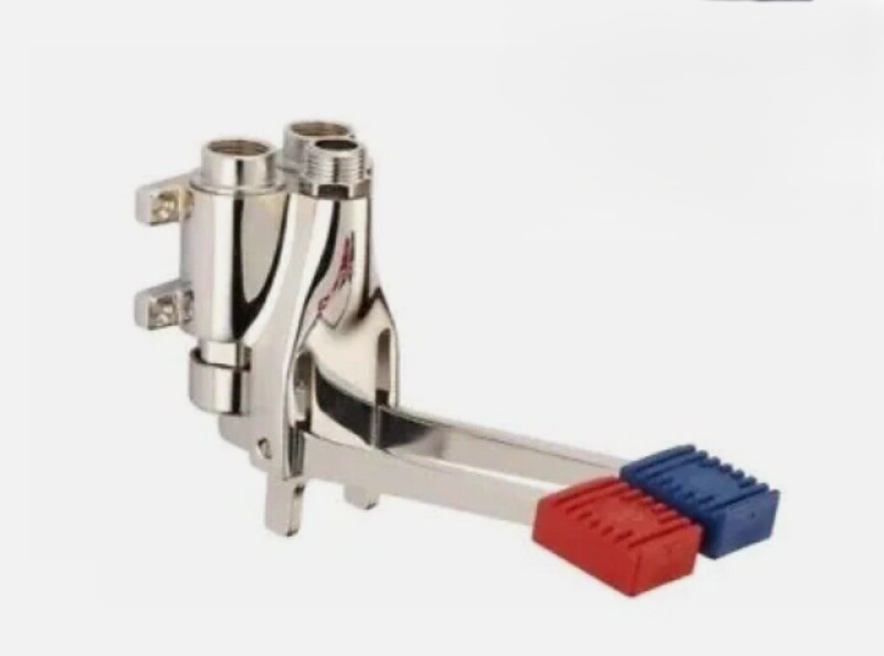 PB Pedálová línia Dvojitá nožná batéria, chróm na nástennú montáž 1208969759