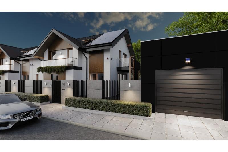 Slnečný svietidlový armatúra s detektorom pohybu a súmraku DAVOS, LED, 1000lm, 4000K, 2000mAh, IP54, biela