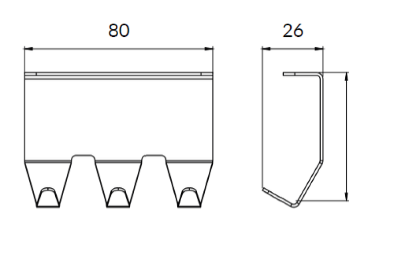 Epka Luxion Trojitý Hák na Kuchynské Koľajnice Kov Čierny 1208969963