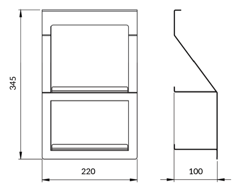 Epka Luxion Dvojitý Stojan na Kuchynské Koľajnice Kov Čierny 1208969967
