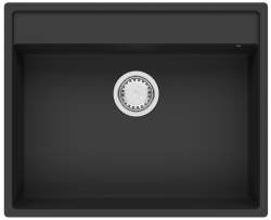 Granitový drez GraniteMy Bremen 64x52 cm čierny – na dosku, pod dosku a do roviny s odkapávací plochou a nerezovou zátkou 1208969992.