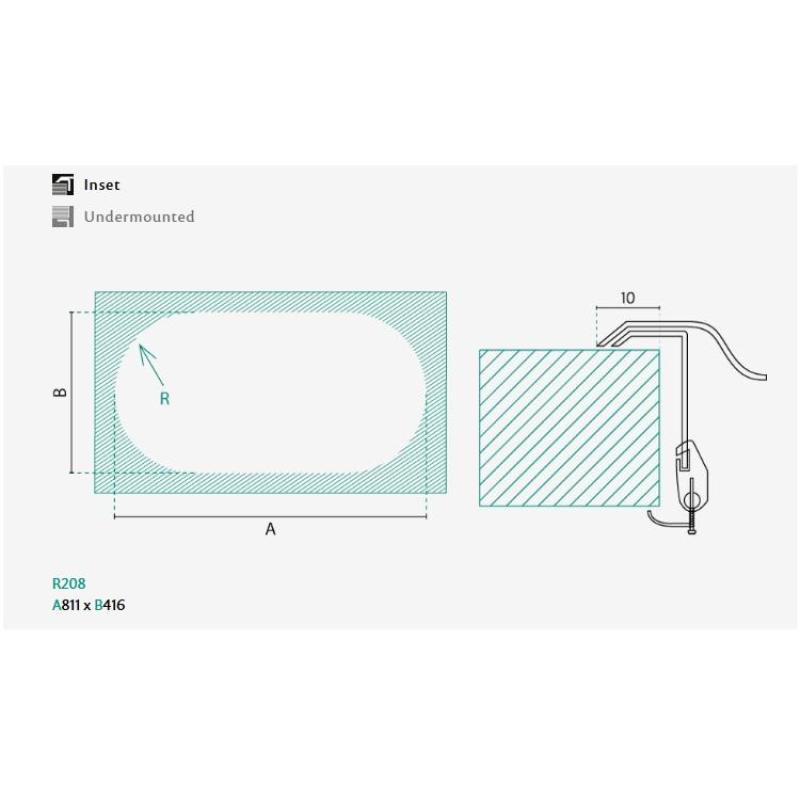 Banka Andalucia RVS Dvojitý Drez 835 x 440 cm Nadstavba a Vstavba 1208970050