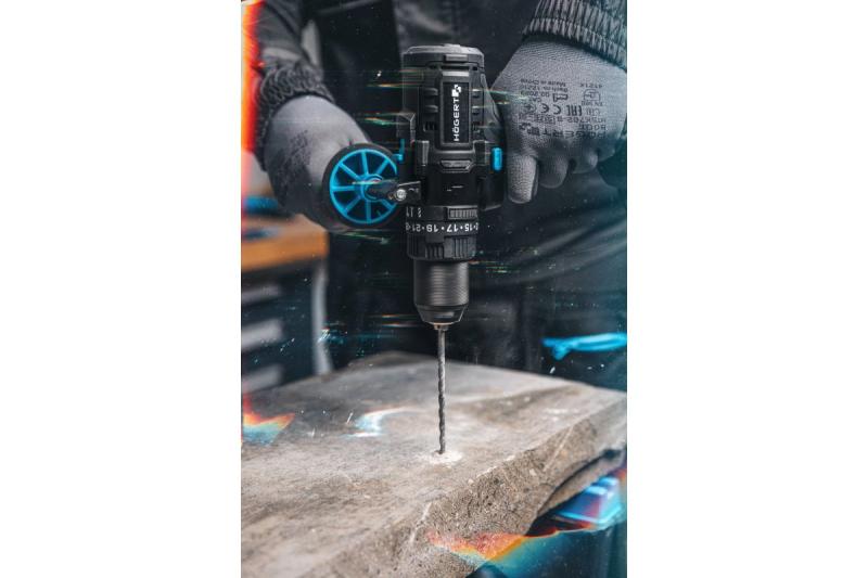 Högert výkonná akumulátorová príklepová vŕtačka, bezuhlíková, 18V