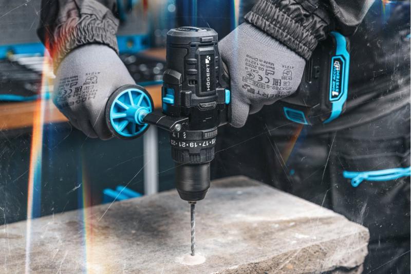 Högert výkonná akumulátorová príklepová vŕtačka, bezuhlíková, 18V