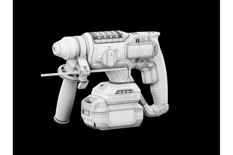 HÖGERT akumulátorová príklepová vŕtačka, bezuhlíková, 18V, s funkciou sekáča.