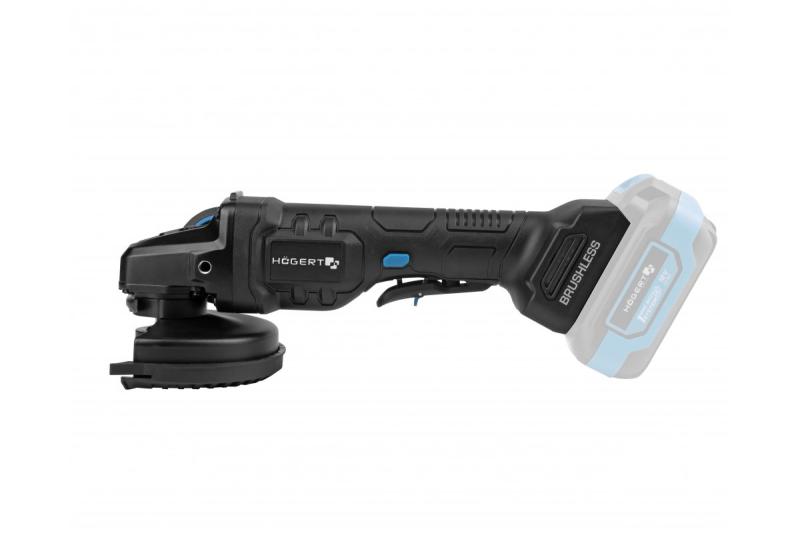 HÖGERT Akumulátorová uhlová brúska s pákovým spínačom, 125MM, 18V - bez batérie