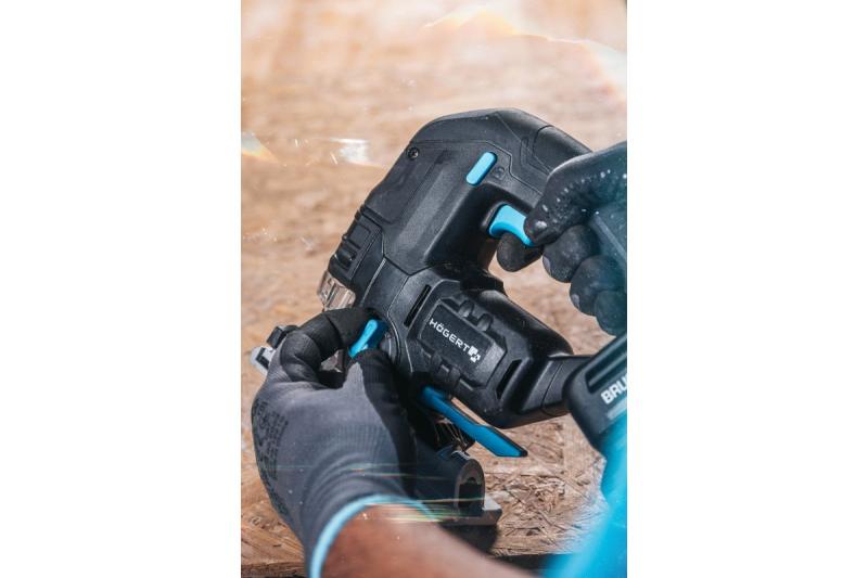 HÖGERT akumulátorová priamočiara píla, 18V, antivibračná rukoväť - bez batérie