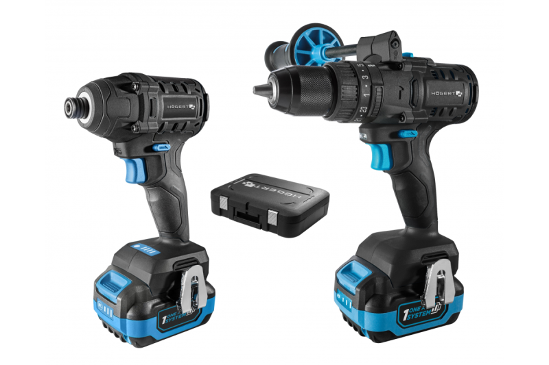 HÖGERT akumulátorová rázová uťahovačka sada 200 Nm 18V s bezuhlíkovým motorom