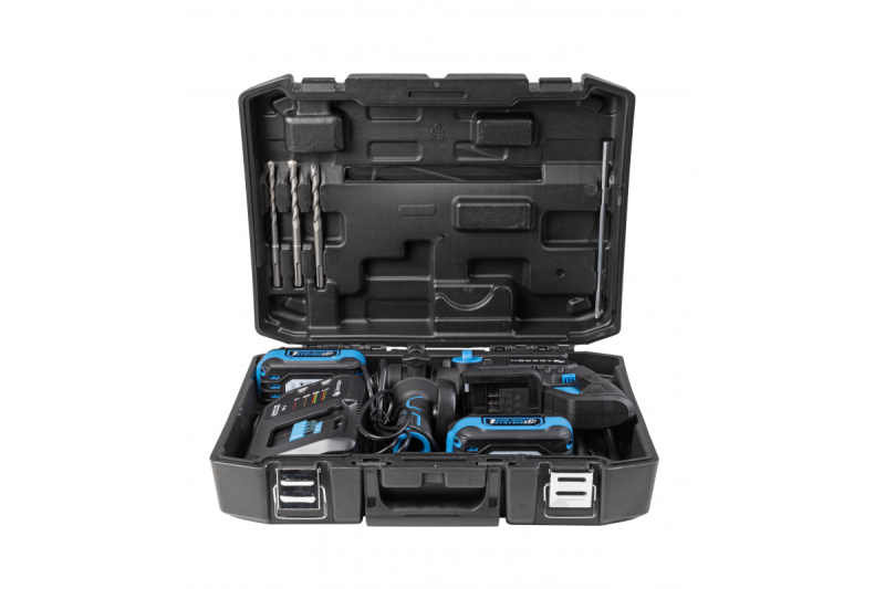 HÖGERT akumulátorová vŕtačka, 18V, OneAccuSystem, s batériou, nabíjačkou v kufri.