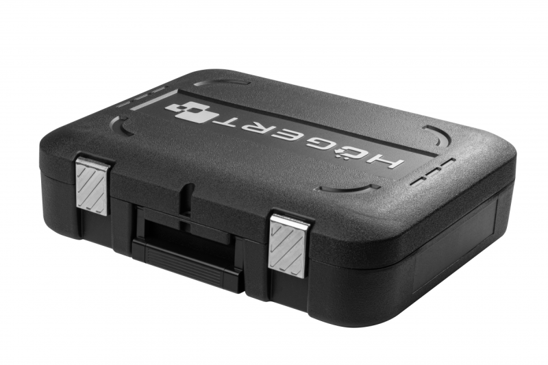 HÖGERT akumulátorová vŕtačka, 18V, OneAccuSystem, s batériou, nabíjačkou v kufri.