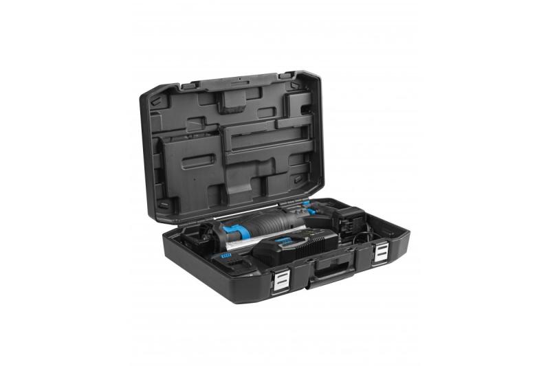 HÖGERT akumulátorová mečová píla sada, 18V, bezuhlíková, batéria, nabíjačka, príslušenstvo