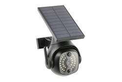 Slnečné povodňové svetlo s pohybovým a súmrakovým senzorom GUARDOS, LED, 300lm, 6400K, 1200mAh, IP65, falošná kamera