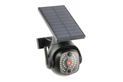Slnečné povodňové svetlo s pohybovým a súmrakovým senzorom GUARDOS, LED, 300lm, 6400K, 1200mAh, IP65, falošná kamera