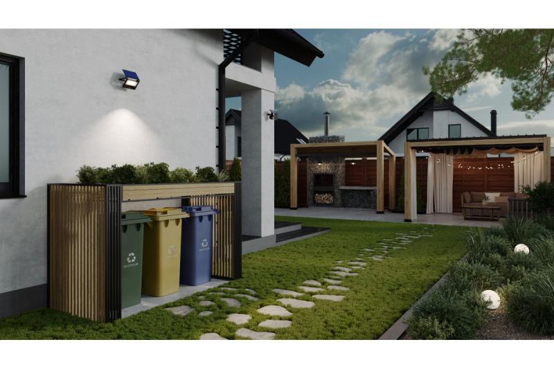 Slnečné povodňové svetlo s pohybovým a súmrakovým senzorom GUARDOS, LED, 300lm, 6400K, 1200mAh, IP65, falošná kamera