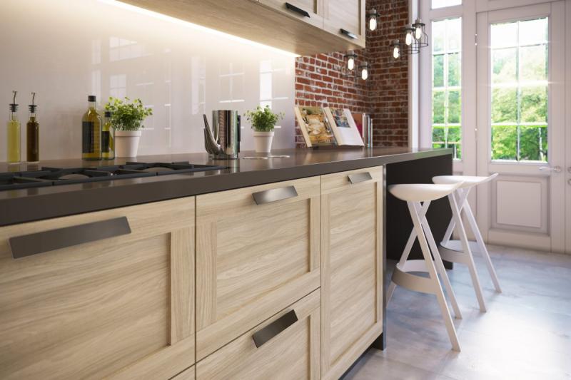 Kľučka zliatiny HILL Tvar umenia C=160mm čierna chróm