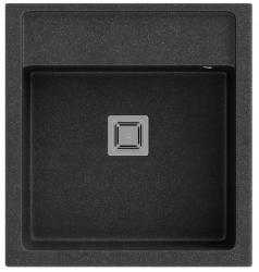 Graniteland Arno Granitové Arduin tvrdokameň vzhľad Umývadlo medziskladby 582x620mm s RVS štvorcovou zástrčkou 1208970600