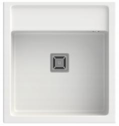 Graniteland Arno Granitový Biely Umyvadlo medzi stavbou 582x620mm s Nerezovým štvorcovým Zátkou 1208970604